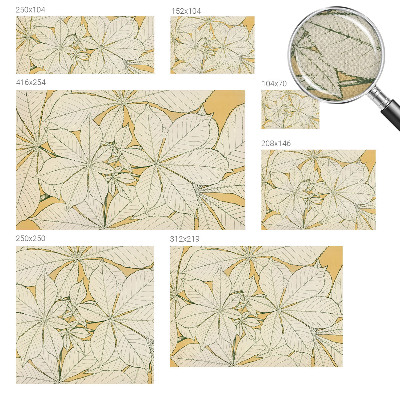 85D-Fototapete fürs Wohnzimmer Kastanienblätter