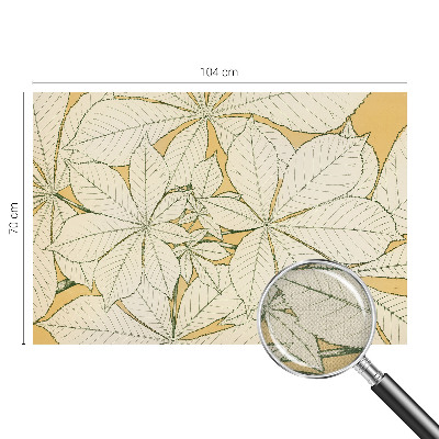 85D-Fototapete fürs Wohnzimmer Kastanienblätter