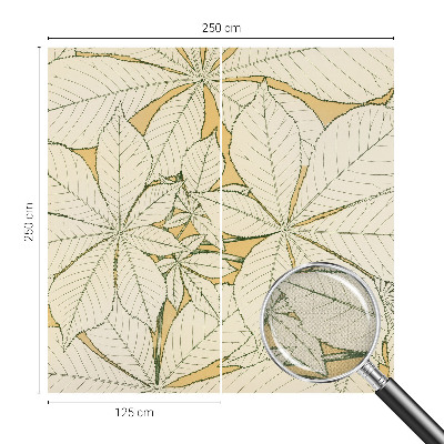 85D-Fototapete fürs Wohnzimmer Kastanienblätter