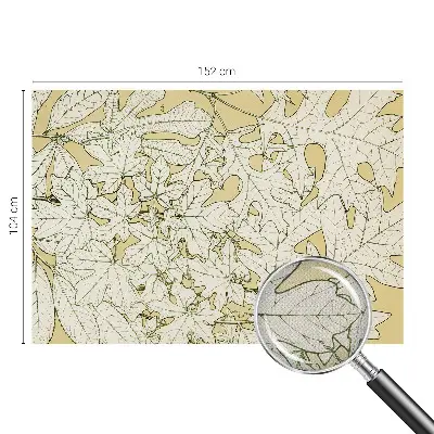 Fototapete in 3D-Optik mit Baumblättermotiv
