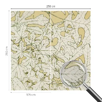 Fototapete in 3D-Optik mit Baumblättermotiv