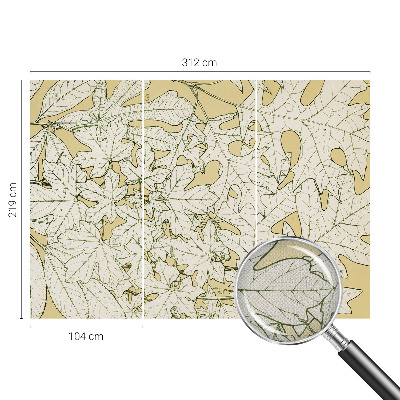 Fototapete in 3D-Optik Baumblätter