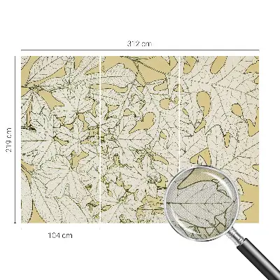 Fototapete in 3D-Optik mit Baumblättermotiv