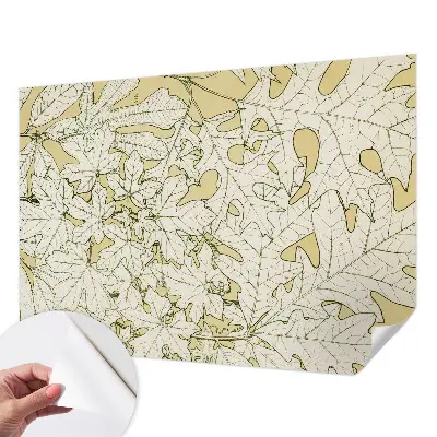 Fototapete in 3D-Optik mit Baumblättermotiv