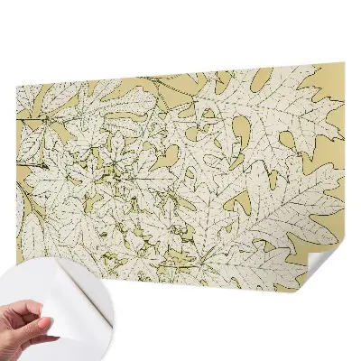 Fototapete in 3D-Optik mit Baumblättermotiv