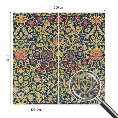 85D-Fototapete fürs Schlafzimmer Blumenmuster