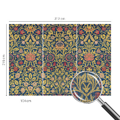 85D-Fototapete fürs Schlafzimmer Blumenmuster