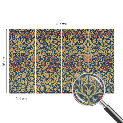 85D-Fototapete fürs Schlafzimmer Blumenmuster