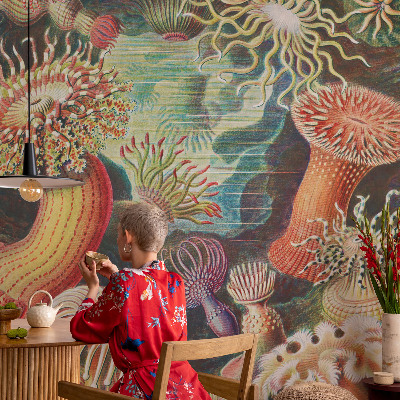 Selbstklebende Fototapete fürs Schlafzimmer mit Zieranemonen-Motiv