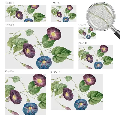 Selbstklebende Fototapete für die Wand mit floralem Motiv