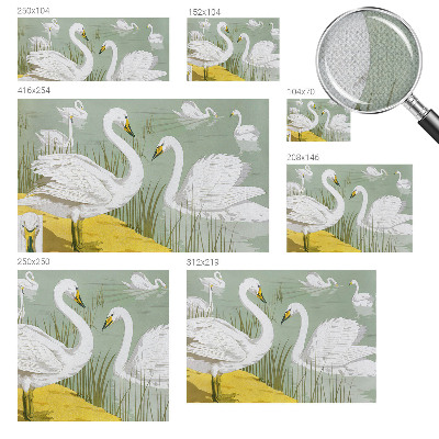 Selbstklebende Fototapete fürs Kinderzimmer Schwanensee