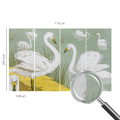 Selbstklebende Fototapete fürs Kinderzimmer Schwanensee