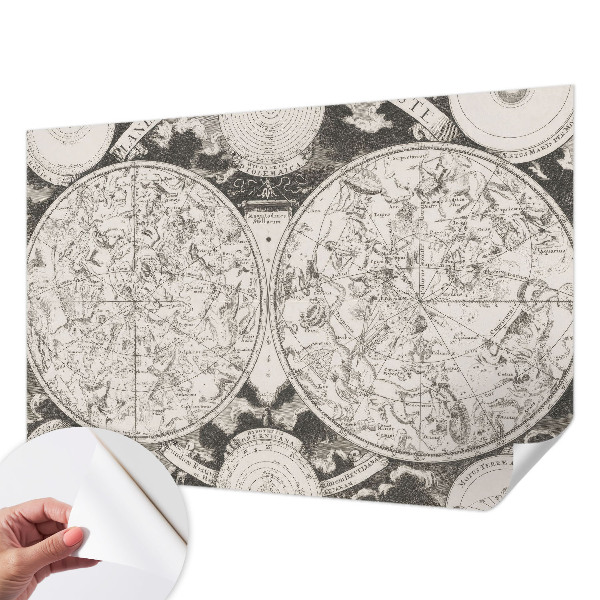 Fototapete in 3D-Optik Sternenkarte