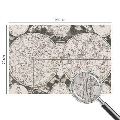 Fototapete in 3D-Optik Sternenkarte