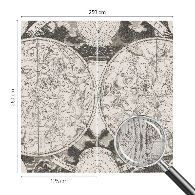 Fototapete in 3D-Optik Sternenkarte