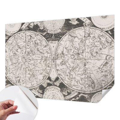 Fototapete in 3D-Optik Sternenkarte