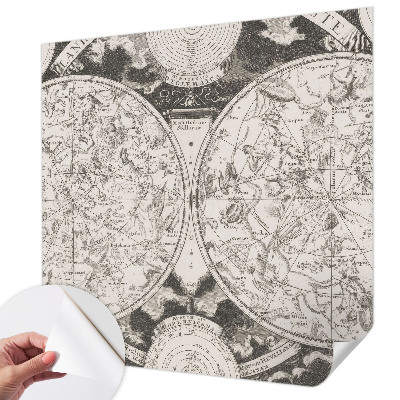 Fototapete in 3D-Optik Sternenkarte