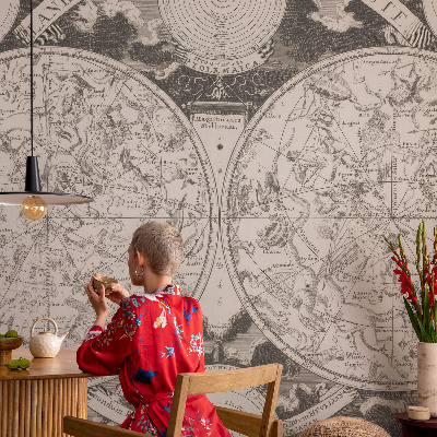 Fototapete in 3D-Optik Sternenkarte