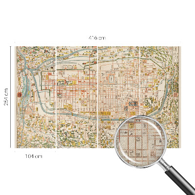 86D-Fototapete fürs Wohnzimmer Antike Karte