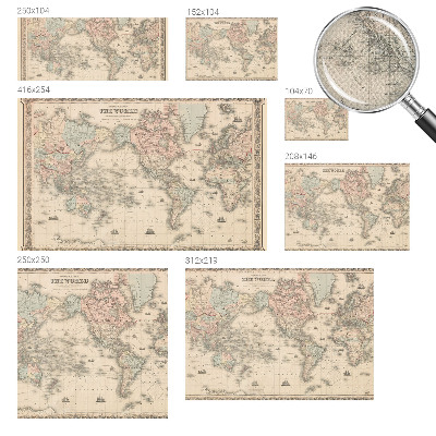 Fototapete nach Maß mit historischem Kartenmotiv