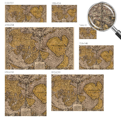 Moderne Fototapete nach Maß mit historischem Kartographiemotiv