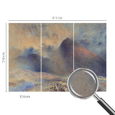 86D-Fototapete fürs Schlafzimmer mit einer Berglandschaft