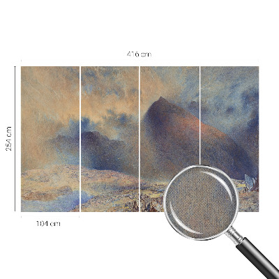 86D-Fototapete fürs Schlafzimmer mit einer Berglandschaft
