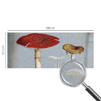 Selbstklebende Fototapete mit Pilzgravuren
