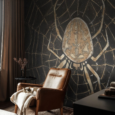 Hochwertige Bildtapete Spinnennetz