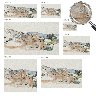 87D-Fototapete mit Motiv einer Felslandschaft
