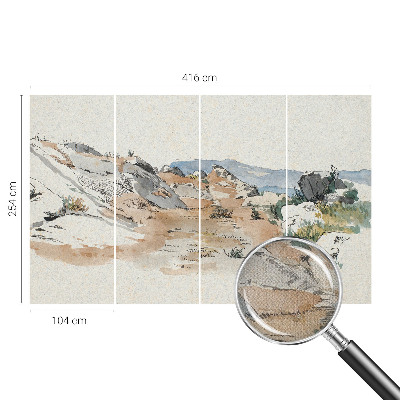 87D-Fototapete mit Motiv einer Felslandschaft