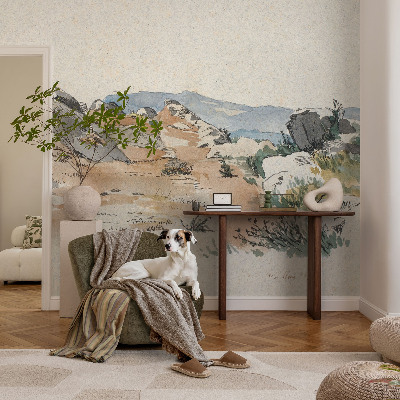 87D-Fototapete mit Motiv einer Felslandschaft