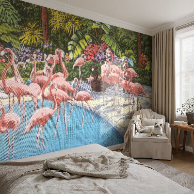 Selbstklebende Fototapete fürs Kinderzimmer mit einer exotischen Szene