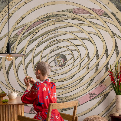 Selbstklebende Fototapete fürs Schlafzimmer mit kosmischer Spirale als Motiv
