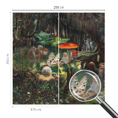 Selbstklebende Fototapete fürs Wohnzimmer Märchenwald