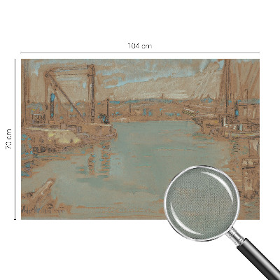 Fototapete in 3D-Optik mit Hafenansichten