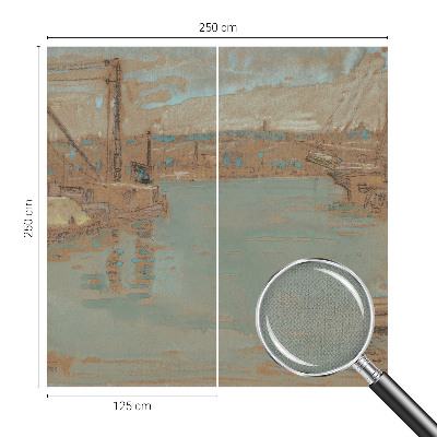 Fototapete in 3D-Optik mit Hafenansichten