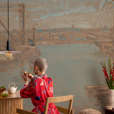 Fototapete in 3D-Optik Hafenansichten