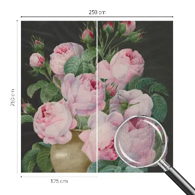 Moderne Fototapete nach Maß mit floralem Motiv
