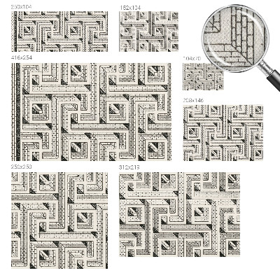 Fototapete nach Maß mit Ziegellabyrinth-Motiv