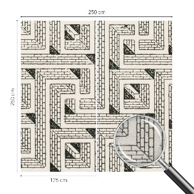 Fototapete nach Maß mit Ziegellabyrinth-Motiv
