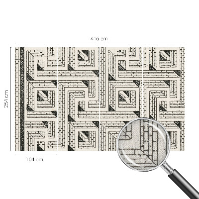 Fototapete nach Maß mit Ziegellabyrinth-Motiv