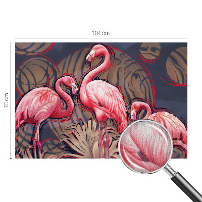 Hochwertige Bildtapete mit rosa Flamingos