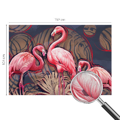 Hochwertige Bildtapete mit rosa Flamingos