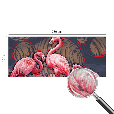 Hochwertige Bildtapete mit rosa Flamingos