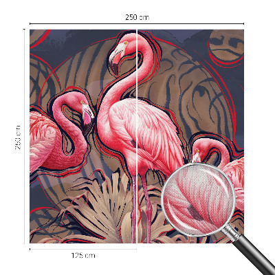 Hochwertige Bildtapete mit rosa Flamingos
