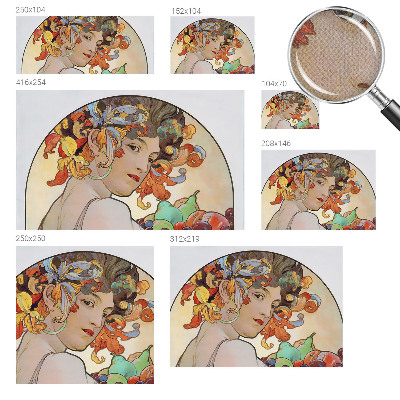 Vintage Tapete in farbenfrohem Jugendstil