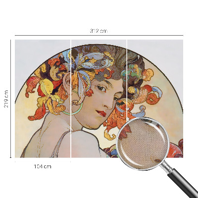 Vintage tapete Farbenfroher Jugendstil