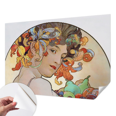Vintage Tapete in farbenfrohem Jugendstil