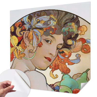 Vintage Tapete in farbenfrohem Jugendstil